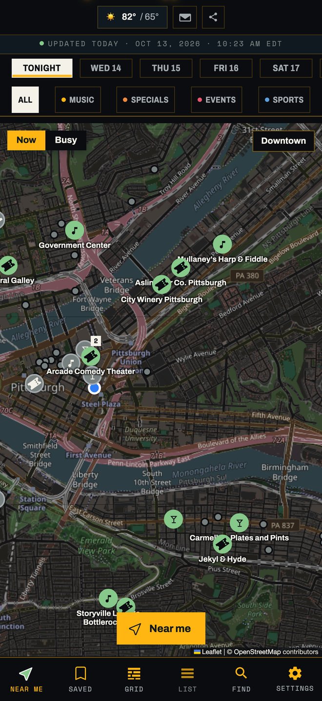 Yinzer Nights app screenshot 2